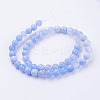 Natural Striped Agate/Banded Agate Bead Strands G-G962-8mm-15-2