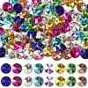 80Pcs 8 Colors Glass Pointed Back Rhinestone RGLA-FS0001-20-1