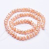 Natural Cultured Freshwater Pearl Beads Strands PEAR-F004-25-2