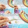 DIY Paper Quilling Strips Sets: Random Color Paper Quilling Strips DIY-S038-004-13
