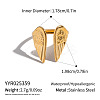 Adjustable 304 Stainless Steel Cuff Open Rings for Women ME6859-1-2