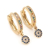 Brass Micro Pave Cubic Zirconia Huggie Hoop Earrings EJEW-G276-20G-1