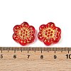 Baking Paint and Golden Metal Enlaced Glass Beads DGLA-T004-09H-3