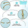 10Pcs Brass Curb Chain Slider Bracelet Makings AJEW-BBC0002-53G-3