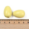 Spray Painted Wood European Beads WOOD-F017-10B-3