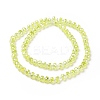 Electroplate Transparent Glass Beads Strands EGLA-H101-03F-2