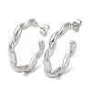 Non-Tarnish 304 Stainless Steel Twist Ring Stud Earrings EJEW-B026-24P-1