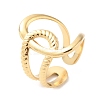 304 Stainless Steel Hollow Knot Open Cuff Rings RJEW-D002-43G-3