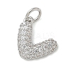 Rack Plating Brass Micro Pave Cubic Zirconia Pendants KK-K392-25P-1