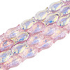 Transparency Electroplate Glass Beads Strands GLAA-T023-40A-05-1