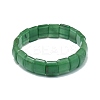 Natural Green Aventurine Rectangle Beaded Stretch Bracelet BJEW-E379-01H-2