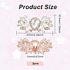 2Pcs Alloy Rhinestone Shoe Decorations AJEW-FG0003-73A-2