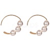 Alloy Plastic Pearl Round Cuff Earrings FS-WG69B0D-01-4