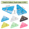 24Pcs 6 Colors Plastic Bulldog Binder Clips TOOL-GA0001-63-2