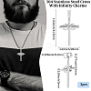 3Pcs 304 Stainless Steel Pendants STAS-BBC0007-70-2