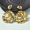 304 Stainless Steel Dangle Stud Earrings for Women EJEW-K268-13C-G-1