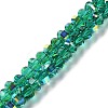 Transparent Electroplate Glass Beads Strands GLAA-Q099-H01-02-1