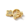 Brass Micro Pave Cubic Zirconia Pendants KK-P292-21D-G-2