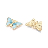 Rack Plating Alloy Enamel Pendants ENAM-N056-363KCG-04-2
