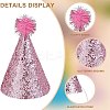 16Pcs 8 Colors  Polyester Pet Birthday Hat AJEW-GO0002-19-5