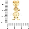 Real 18K Gold Plated Brass Micro Pave Cubic Zirconia Pendants KK-L209-100G-01-3