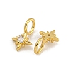 Rack Plating Brass Micro Pave Cubic Zirconia Pendants KK-C074-63G-2