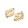 Ion Plating(IP) 304 Stainless Steel Hollow Connector Charms STAS-P332-06G-3
