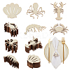 100Pcs 5 Styles Unfinished Wooden Cutouts WOOD-OC0002-87-1