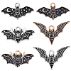 48Pcs 6 Styles Alloy Enamel Pendants ENAM-SC0007-40-7