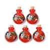 Handmade Lampwork Perfume Bottle Pendants LAMP-H072-01C-1