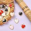 40Pcs 4 Colors Alloy Enamel Pendants ENAM-CJ0003-65-5