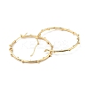 Brass Beaded Big Hoop Earrings for Women EJEW-G297-05G-2