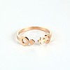 Stylish Adjustable 304 Stainless Steel Gender Symbol Cuff Rings for Women CD3807-16-1