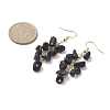 Natural Obsidian Chips Dangle Earrings EJEW-JE05266-04-2