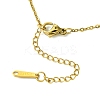 Ion Plating(IP) Rectangle with Initial Letter 304 Stainless Steel Pendant Necklace X-NJEW-R265-04G-S-4