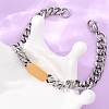 667 Stainless Steel Oval Link Bracelets BJEW-F529-11GP-3