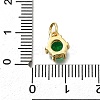 Brass Pave Cubic Zirconia Pendants KK-V002-23G-06-3