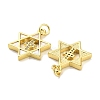 Brass Micro Pave Clear Cubic Zirconia Pendants KK-K365-10A-G-2