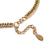 Ion Plating(IP) 304 Stainless Steel Cuban Link Chain Necklace NJEW-D045-04G-3