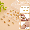 20Pcs 5 Style Rack Plating Brass Pave Clear Cubic Zirconia Flower Slide Charms KK-BC0012-86-4
