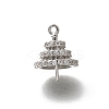 Brass Micro Pave Cubic Zirconia Cup Peg Bails KK-K378-52P-1