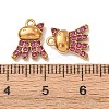 304 Stainless Steel Rhinestone Pendants STAS-L318-21G-4