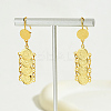 Elegant Vintage Brass Coin Flat Round Tassel Hoop Earrings NB9572-4