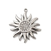 304 Stainless Steel Rhinestone Pendants STAS-A122-03P-1