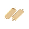 Ion Plating(IP) 304 Stainless Steel Cabochon Connector Settings STAS-F222-032G-2