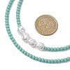 Plastic Imitation Pearl with Glass Necklace NJEW-JN04850-4