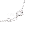 Rhodium Plated 925 Sterling Silver Clear Cubic Zirconia Star Pendant Necklace Making STER-T007-104P-3