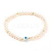 Natural Pearl Beads Stretch Bracelets BJEW-JB05539-02-1