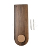 Desktop Wooden Bracelet Display Stands with Velvet Mat and Iron Support ODIS-C013-03B-2