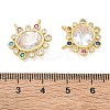 Brass Cubic Zirconia Pendants KK-G419-04G-02-3